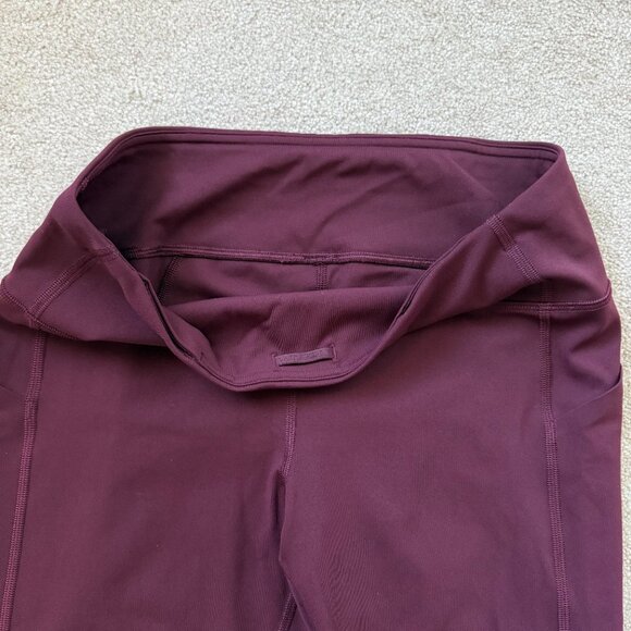 Lululemon Pace‎ Rival Crop *22" Garnet W6AV0S Size 8 Maroon Yoga Workout Fitness - Picture 2 of 9